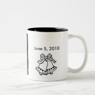 zme and danny, wedding-bells-with-... - Customized Two-Tone Coffee Mug