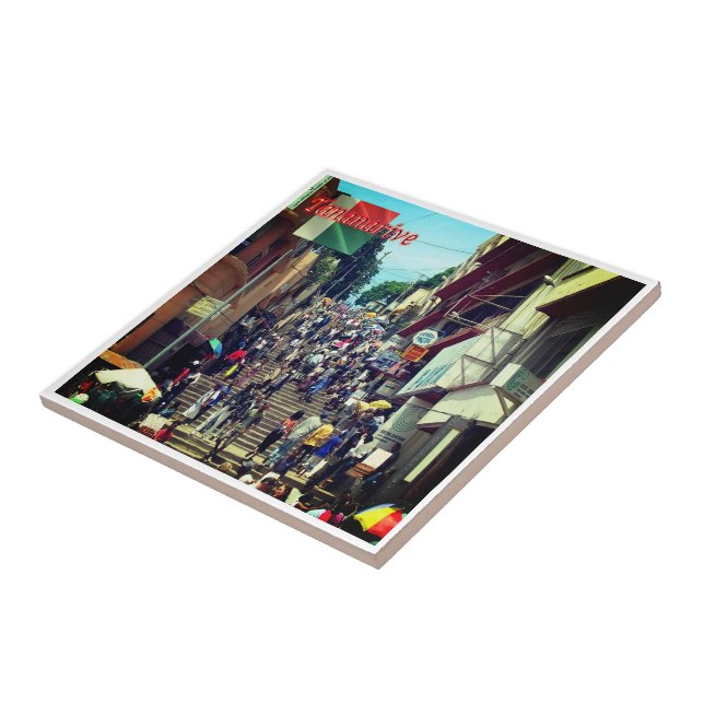 zMG010 TANANARIVE, Madagascar, Africa, Ceramic Tile (Side)