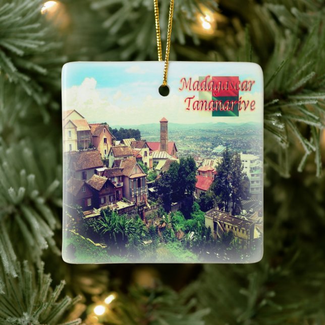 zMG011 TANANARIVE, City High, Madagascar, Ceramic Ornament (Tree)