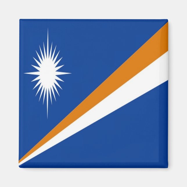 zMH001 FLAG MARSHALL ISLANDS, Oceania, Fridge Magnet (Front)