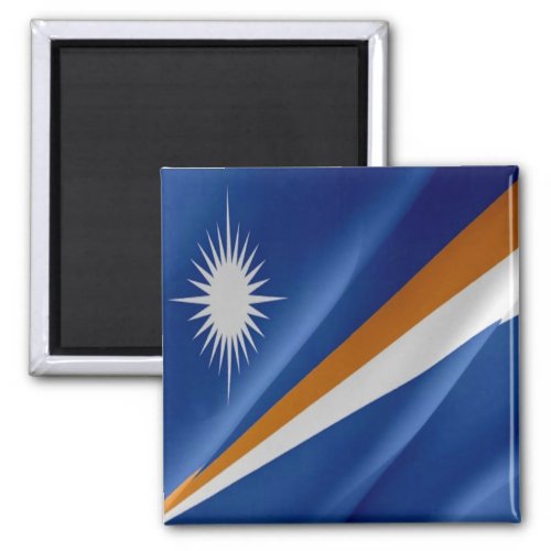 zMH002 WAVING FLAG MARSHALL ISLANDS Magnet