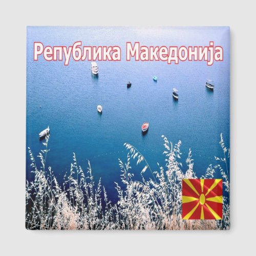 zMK010 Lake OHRID North Macedonia Fridge Magnet