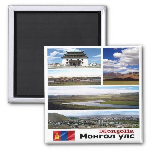 zMN003 MONGOLIA mosaic Asia Fridge Magnet