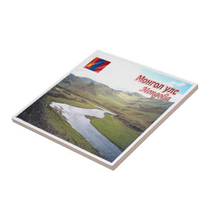 zMN007 STEPPES, Mongolia, Asia, Ceramic Tile