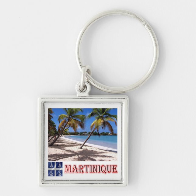 zMQ005 MARTINIQUE, LES SALINES Beach, Keychain (Front)