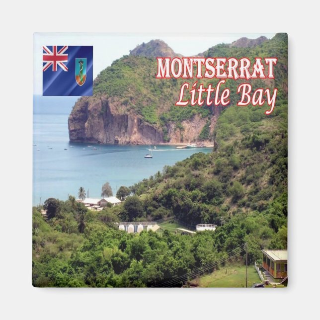 zMS005 MONTSERRAT, Little Bay, America, Fridge Magnet (Front)
