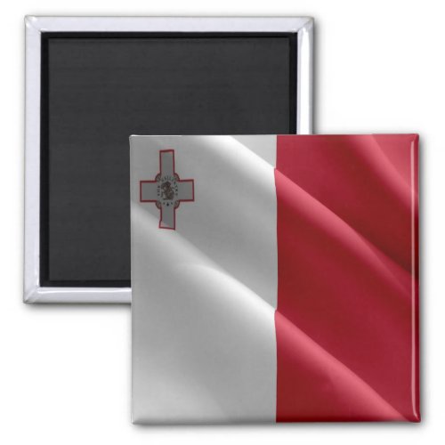 zMT002 MALTESE waving FLAG Malta Fridge Magnet
