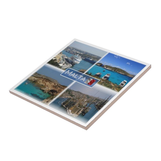 zMT005 THE BLUE LAGOON, Malta, Ceramic Tile (Side)