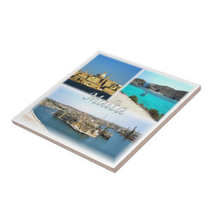 zMT006 VALLETTA, Malta, Europe, Ceramic Tile