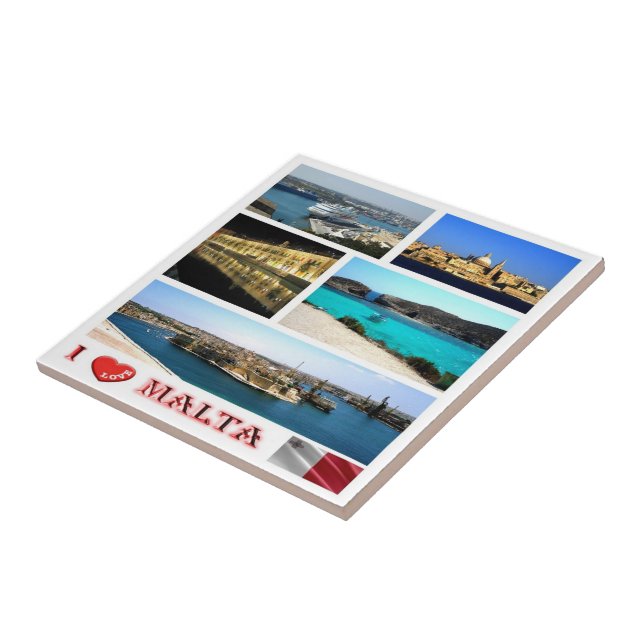 zMT007 MALTA "I Love", Ceramic Tile (Side)