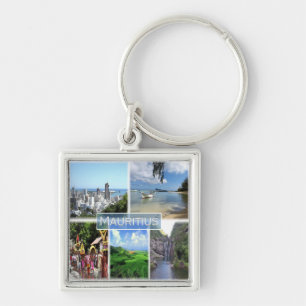 zMU022 PORT LOUIS, Mosaic, Africa, Keychain