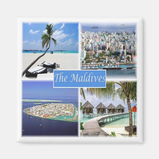 zMV003 MALDIVES, mosaic, Fridget Magnet (Front)
