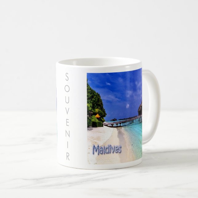 zMV004 islands MALDIVES beach, Asia, Coffee Mug (Front Right)