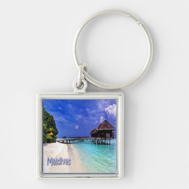 zMV004 islands MALDIVES beach, Asia, Keychain (Front)