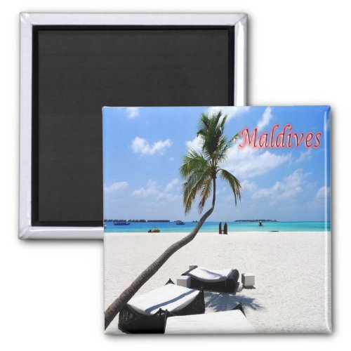 zMV013 MAIN beach Maldives Asia Fridge Magnet