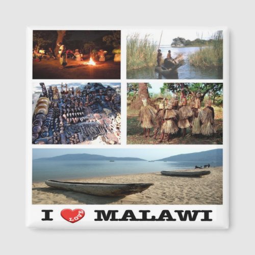 zMW009 MALAWI I Love Mosaic Africa Fridge Magnet