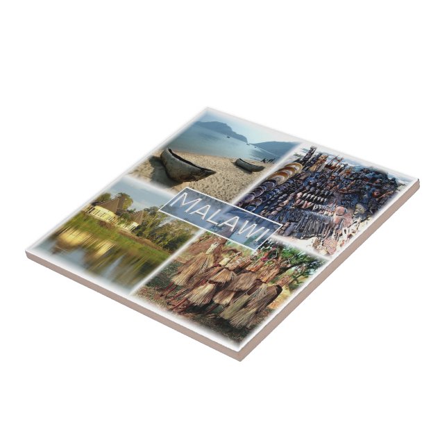 zMW010 MALAWI, Mosaic, Africa, Ceramic Tile (Side)