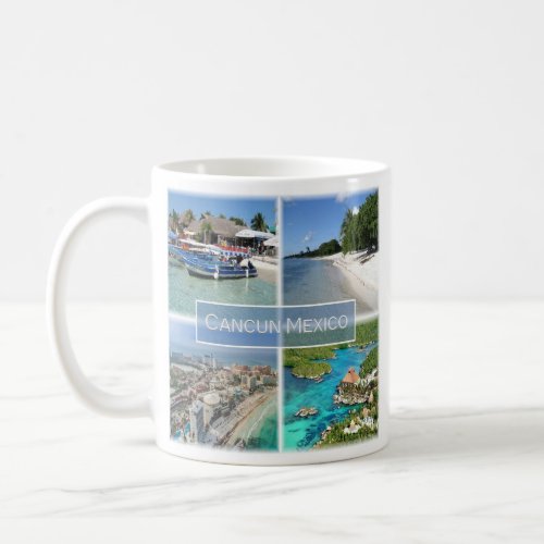 zMX003 CANCUN Mosaic Mexico America Coffee Mug