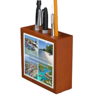 zMX003 CANCUN, Mosaic, Mexico, America, Desk Organizer