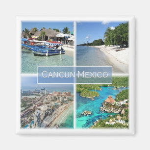 zMX003 CANCUN, Mosaic, Mexico, America, Fridge Magnet