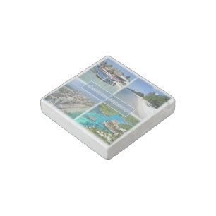 zMX003 CANCUN, Mosaic, Mexico, America, Stone Magnet