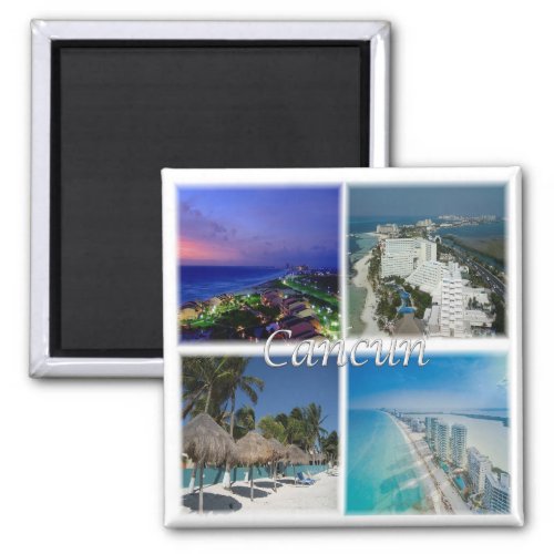 zMX005  CANCUN Mosaic Mexico America Fridge Magnet