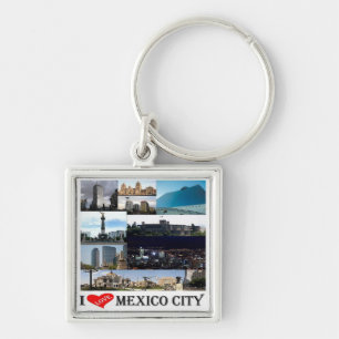 zMX008 mosaic of MEXICO CITY I Love, Keychain