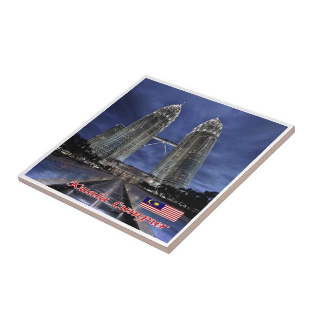 zMY005 PETRONAS TWIN TOWERS, Kuala Lampur, Ceramic Tile (Side)