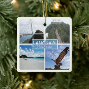 zMY015 Kedah beach, LANGKAWI, Malaysia, Fridge Mag Ceramic Ornament