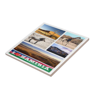 zNA007 NAMIBIA I Love, Mosaic, Africa, Ceramic Tile