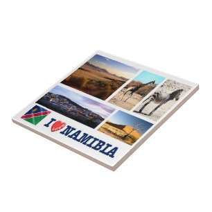 zNA009 NAMIBIA I Love, Mosaic, Africa, Ceramic Tile