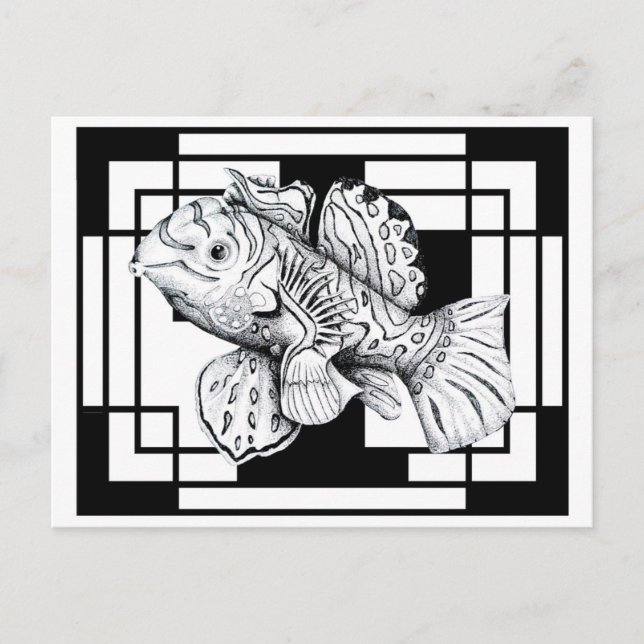 ZNDC Studio's Mandarin Fish Postcard (Front)