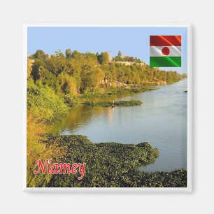 zNE004 NIAMEY Panorama, NIGER, Africa, Fridge Magnet