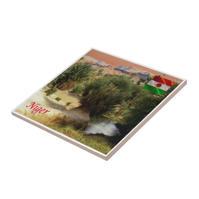 zNE008 NIGER, Oasis Bilma, Africa, Ceramic Tile (Side)