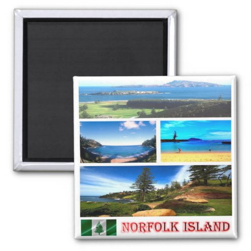 zNF003 NORFOLK ISLAND MOSAIC Oceania Fridge Magnet