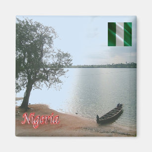 zNG008 NIGERIA, Oguta Lake Cropped, Africa, Fridge Magnet