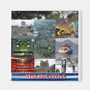 zNI012 MANAGUA, Mosaic, Nicaragua, America, Fridge Magnet