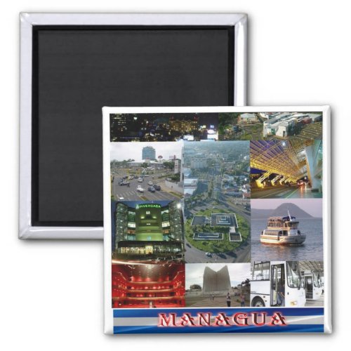 zNI012 MANAGUA Mosaic Nicaragua America Fridge Magnet