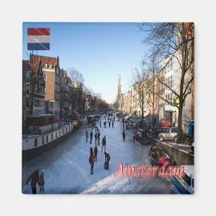 zNL007 AMSTERDAM panorama, Netherlands, Fridge Magnet