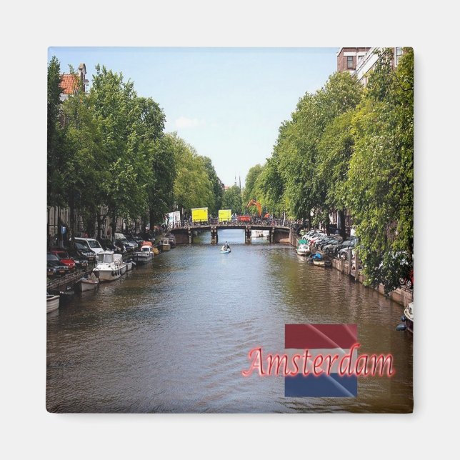 zNL009 AMSTERDAM panorama, Netherlands, Fridge Magnet (Front)