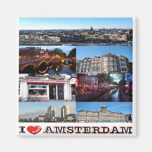 zNL012 AMSTERDAM "I Love", Fridge Magnet