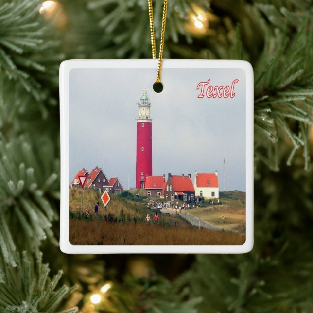 zNL023 TEXEL LIGHTHOUSE Frisian Islands, Ceramic Ornament (Tree)