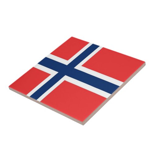zNO001 NORWEGIAN FLAG Norway Ceramic Tile