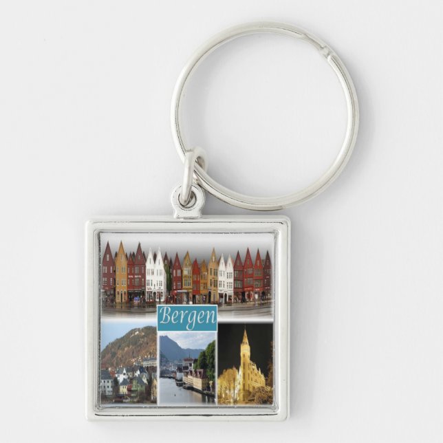 zNO009 BERGEN, Norway, Europe, Keychain (Front)