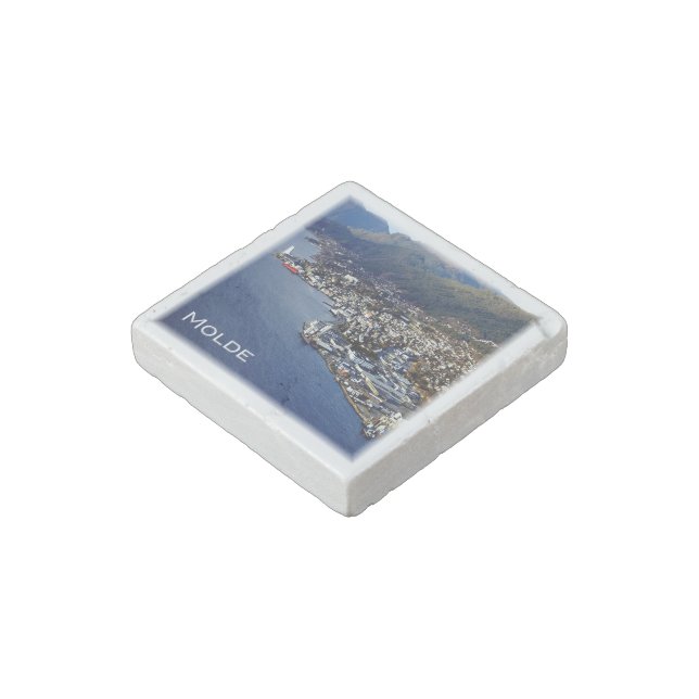 zNO012 MOLDE, Norway, Europe, Stone Magnet (Angled)