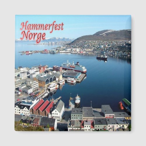 zNO016 HAMMERFEST Norway Europe Fridge Magnet