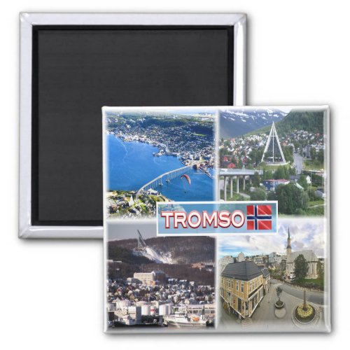 zNO017 TROMSO Artic Cathedral Norway Fridge Magnet