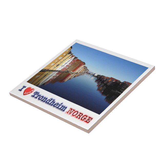 zNO026 TRONDHEIM "I Love", Norway, Europe, Ceramic Tile (Side)