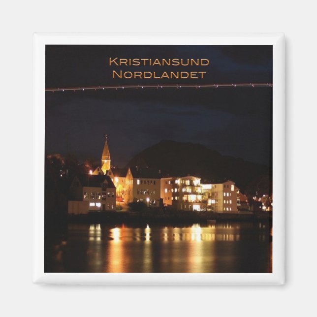 zNO034 KRISTIANSUND NORDLANDET, Norway, Fridge Magnet (Front)