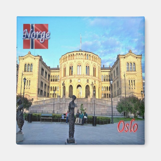 zNO045 OSLO Stortingsbygningen, Norway, Fridge Magnet (Front)